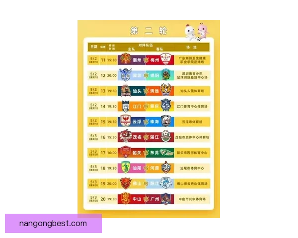 粤超最新对阵安排揭秘 明日赛事全攻略与看点分析